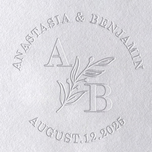 Benutzerdefinierte Hochzeitsprägestempel, personalisiertes Monogrammprägestempel, benutzerdefinierte Initialenprägesiegel, Einladungsprägestempel, Serviettenprägestempel
