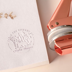 Personalized Book embosser/Custom Book Stamp/Library Embosser Stamp/From the Library of/Ex Libris Embosser/Book Lover Gifts/Christmas Gift