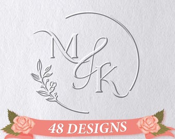 Embosseur monogramme personnalisé, gaufrage mariage personnalisé, gaufrage logo, gaufrage initiales, gaufrage invitations, gaufrage serviette de table