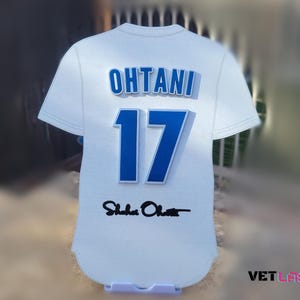 Premium Wood Jersey Dodgers Shohei Ohtani - Raised design - English name - Wall Art