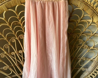 Vintage Light Pink Maxi Skirt - Timeless Elegance Size S/M