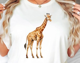 Cute Giraffe Shirt,  Safari Shirt, Giraffe Lover Gift, Giraffe Sweatshirt, Zoo Crew Shirt, Cute Animal Shirt For Kids, Giraffe Graphic Tee.