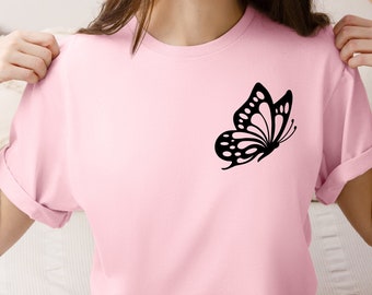 Minimalist Butterfly Shirt: Unisex Graphic Tee