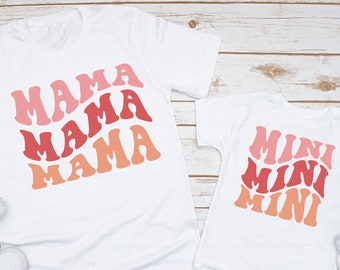 Mama Mini Matching Set, Mother Daughter Shirts, Matching Mommy and Me Shirt, Matching Mommy and Me Shirt, New Mom Shirt.