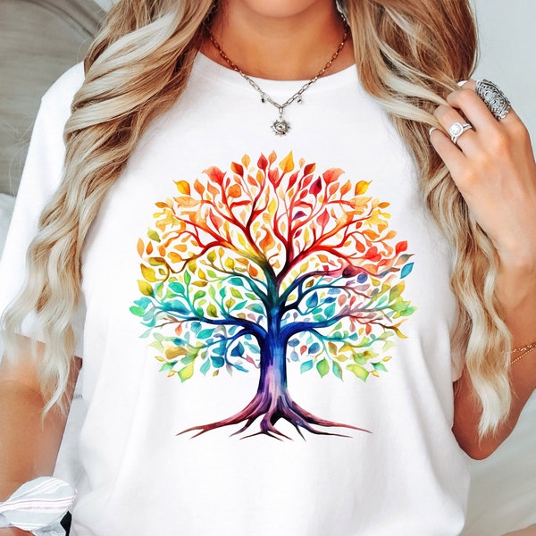 Watercolor Tree Of Life Shirt, Family Reunion Shirt, Tree Shirt, Gnarled Tree T-shirt, Nature Lover Shirt, Forest Shirt.