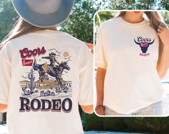 Coors Banquet Rodeo Shirt , Rodeo Tee, Coors  Shirt, Cowboy Shirt Sweatshirt, Retro Western Rodeo Fashion Shirt, Western Country Shirt.