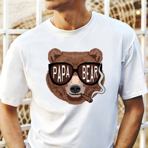Chemise papa ours, t-shirt papa ours, chemise papa, chemise fête des pères, chemise papa cool, cadeau fête des pères, sweat papa ours, cadeau papa.
