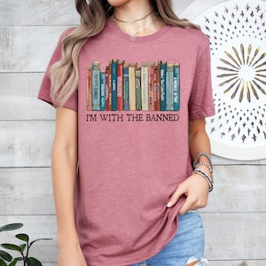 I'm With The Banned Books Shirt - Librarian Reading Tee image 4