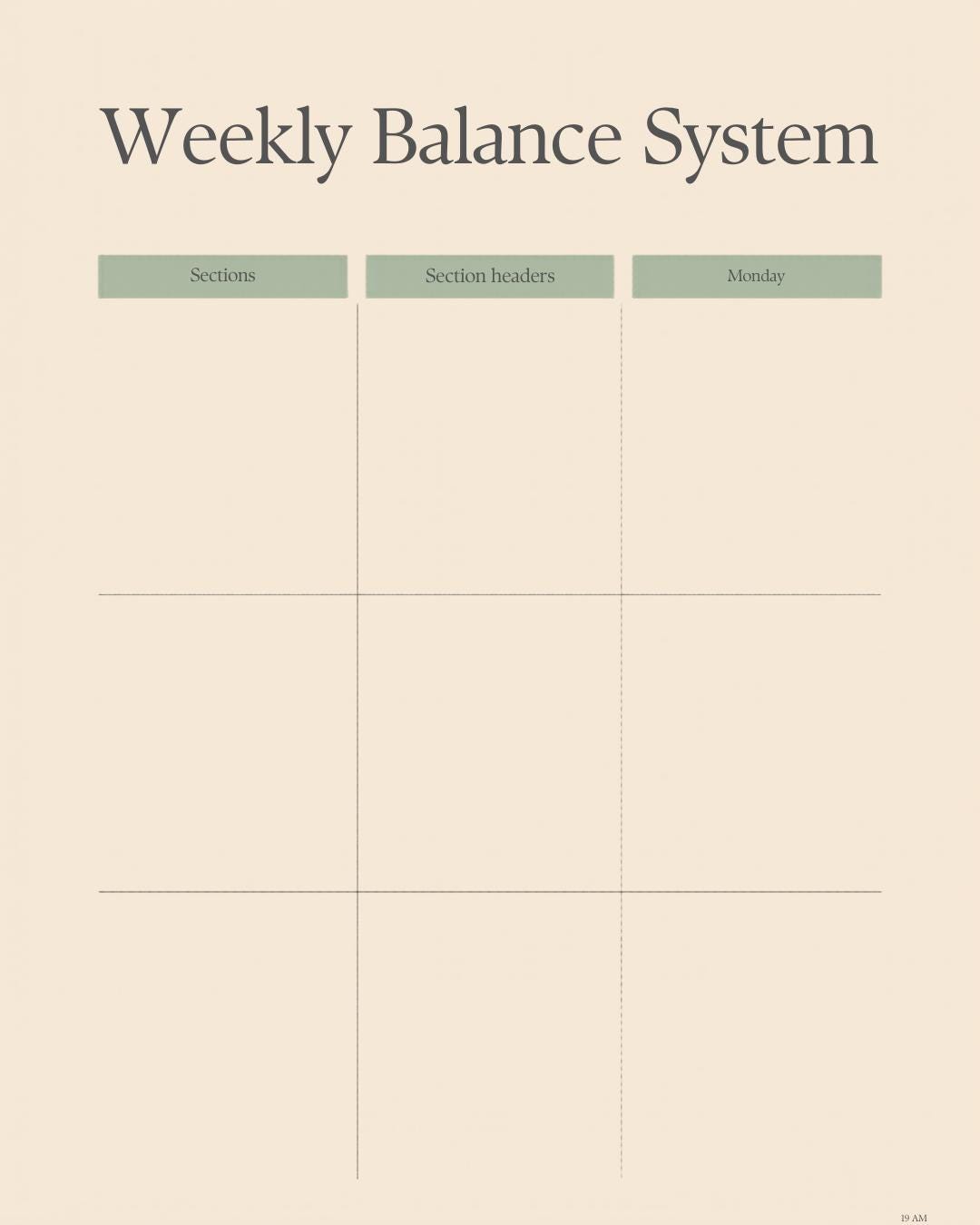 Weekly Balance System for Calm, Structured Weeks - Etsy