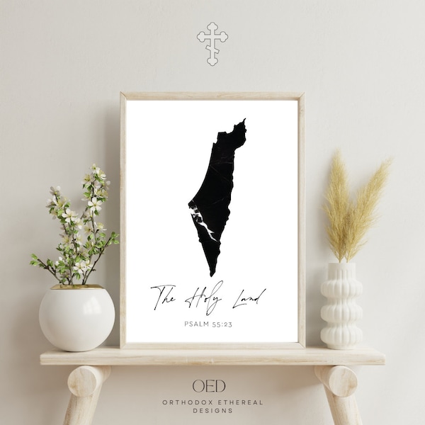 The Holy Land poster (Marmor schwarz weiß)