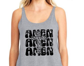 Amen Tank Top, Christian Gifts For Women, Christian Tank Top, Christian Tank Tops For Women, Faith Based Gifts For Her, Bible Verse Tank Top