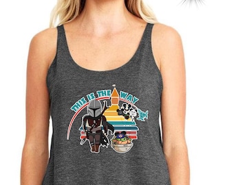 This Is The Way Tank Top, Mandalorian Tank Top, Star Wars Tank Top, Galaxy's Edge Tank Top, Disneyland Top, Disney World, Family Vacation