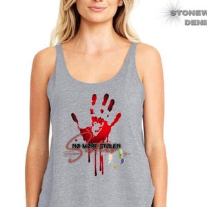 No More Stolen Sisters Tank Top, I Wear Red for My Sisters, No More Tank Top, Stolen Sisters Tank Top, Murdered Women,Missing Women Tank Top