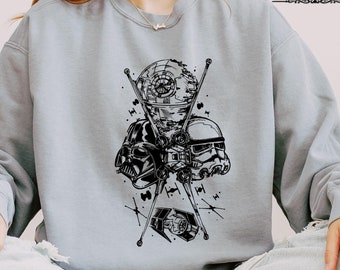 Retro Star Wars May The Force Be With You Est 1977 Sweatshirt, Star Wars Crewneck, Vintage Disney Star Wars Sweater, Disney World Sweatshirt
