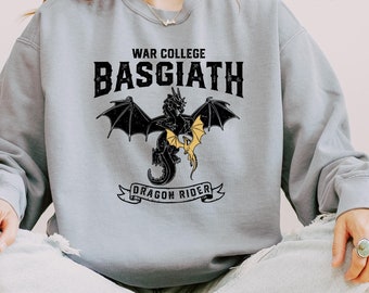 Fourth Wing Sweatshirt, Basgiath War College Sweater, Basgiath War College Gift, Bookish Dragon Rider Sweatshirt, Fantasy Bookish Sweatshirt