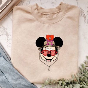 Mickey Bad Bunny Benito Sweatshirt, Bad Bunny, Mickey Bad Bunny Heart Shirt, Bad Bunny Shirt, Vintage Clothing, Bad Bunny Short Sleeve Tee
