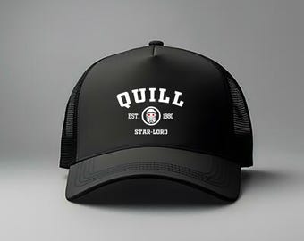 Quill Est 1980 Star Lord Foam Mesh-Back Trucker Cap, Quill Star Lord Cap, Guardians Of The Galaxy Hat, Avengers Hat, Peter Quill Cap