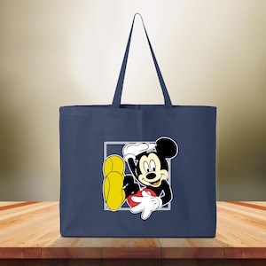 Mickey Mouse Disney Tote Bag, Disney World Bag, Disneyland Bag, Disney Canvas Totes, Disney Travel Accessories