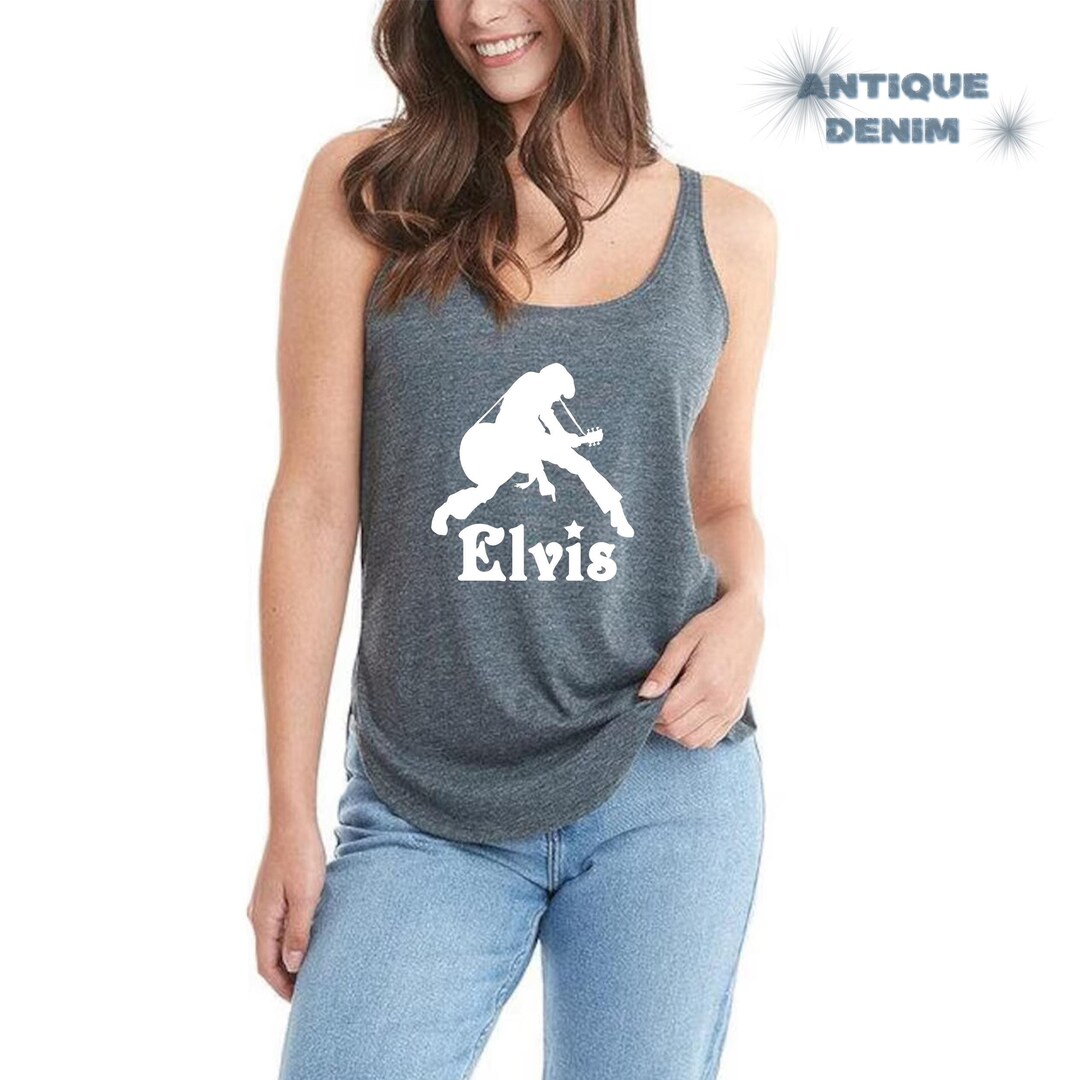 LIFE Elvis Presley Tank Top - Kultige Musiklegende Auf Baumwolle Shirt