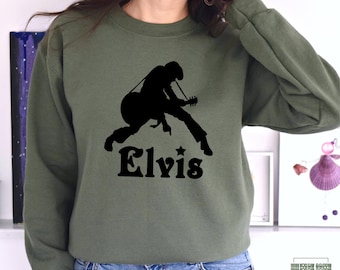 Elvis Presley Sweatshirt, Elvis Presley Guitar Gift, Elvis Presley Merch, Gift for Elvis Presley Fan, Elvis Presley Lovers, King Of Music