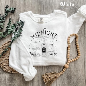 Midnight Margaritas Sweatshirt, Basic Witch Sweater, Spooky Sweatshirt, Halloween Sweatshirt, Tequila Sweatshirt, Midnight Margarita