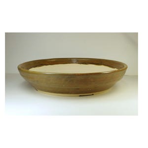 Bonsai Pot, Hand Thrown, Browns,  13.5 x 3, White Horse Pottery
