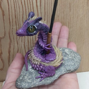 Dragon Figurine Incense Holder One of a Kind Sculpture image 1