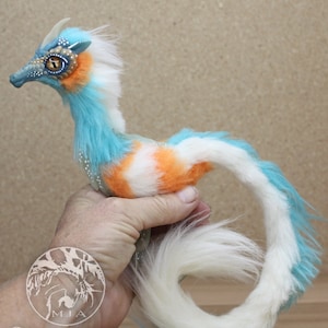 Dragon Unicorn Seahorse Companion Art Doll Poseable Soft Handmade Creature Fantasy Animal image 1