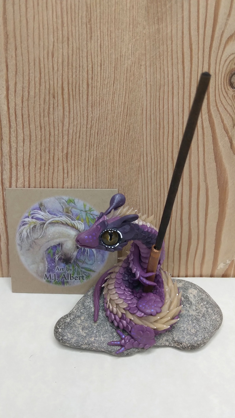 Dragon Figurine Incense Holder One of a Kind Sculpture image 2