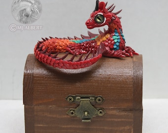 Dragon Box Keepsake Keeper Handmade Fantasy Animal