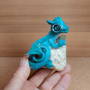 Water Dragon OOAK Figurine Handmade Fantasy Animal