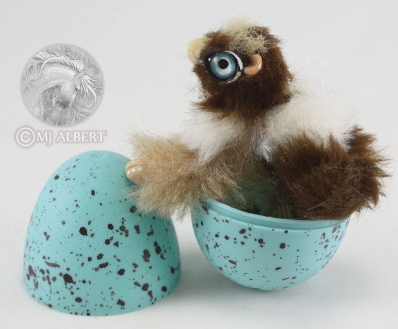 Companion Poseable Gryphon Hatchling Art Doll image 2