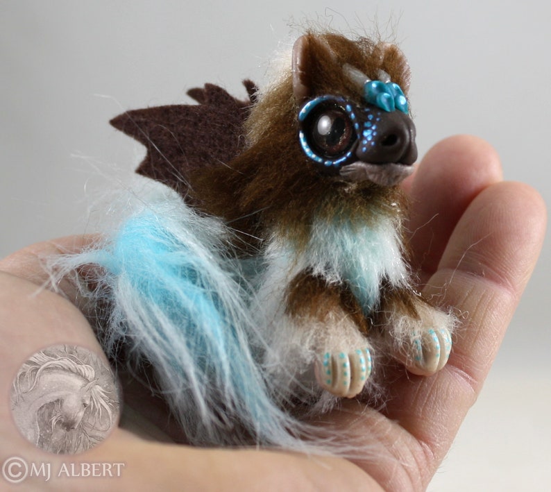 Batwing Dragon Hatchling Companion Poseable Dragon Hatchling Doll Toy Dragon image 4