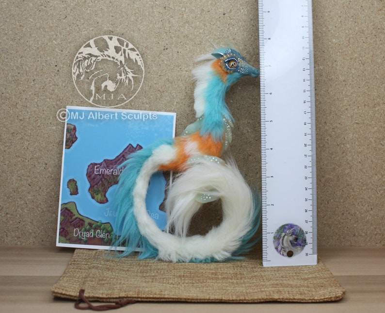 Dragon Unicorn Seahorse Companion Art Doll Poseable Soft Handmade Creature Fantasy Animal image 4