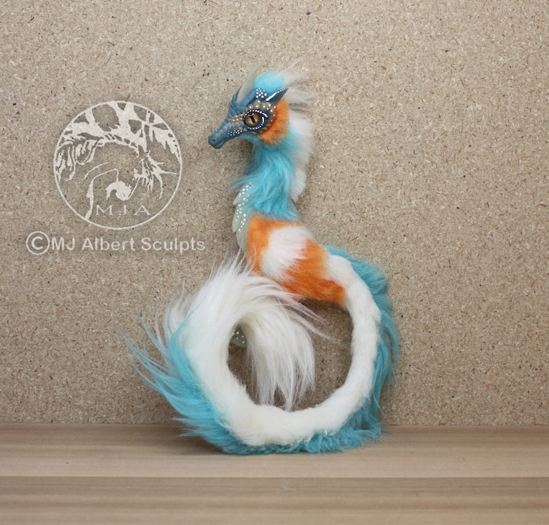 Dragon Unicorn Seahorse Companion Art Doll Poseable Soft Handmade Creature Fantasy Animal image 2