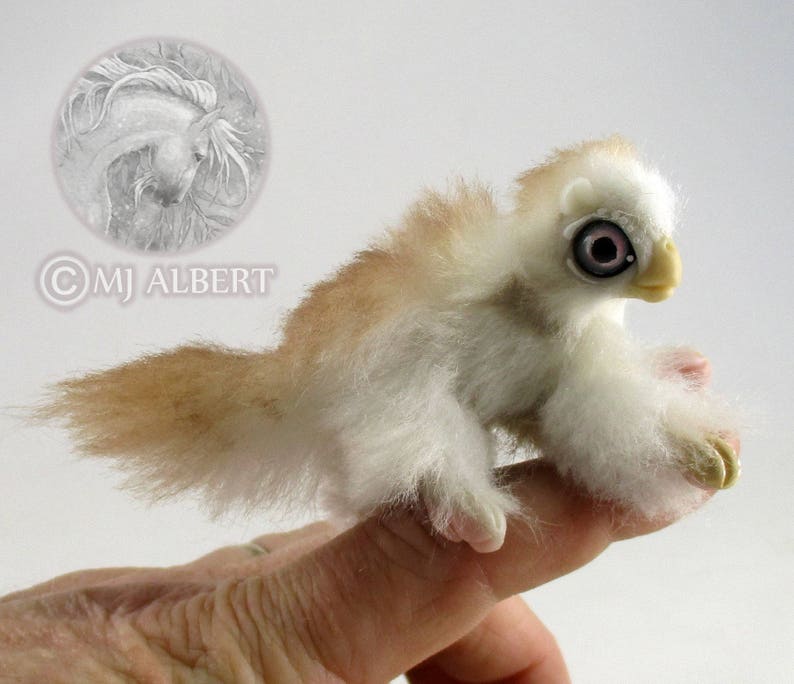 Companion Poseable Gryphon Hatchling Art Doll image 5
