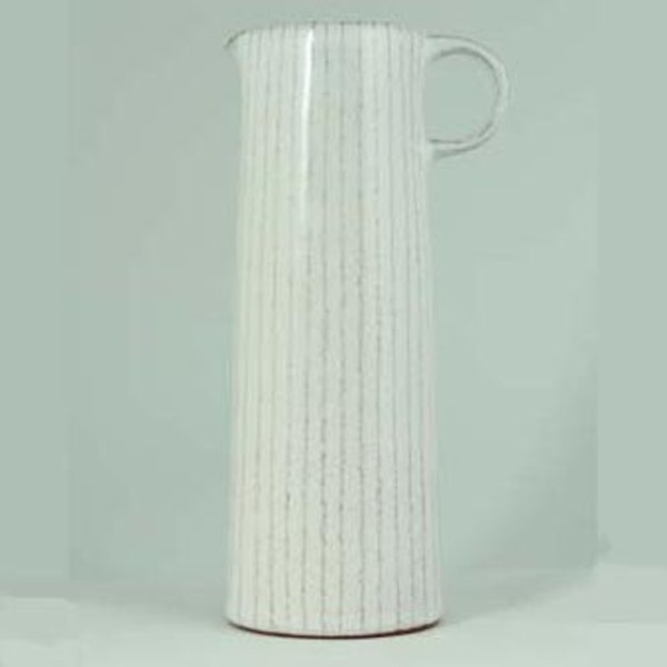 striped white jug