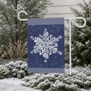 Liberal Snowflake Garden Flag, Subtle Protest Porch Banner, Resist Fascism Winter House Flag, Hidden Political Message Holiday Hostess Gift