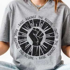 Rage Against the Regime Tee: Distressed Activist Protest Shirt