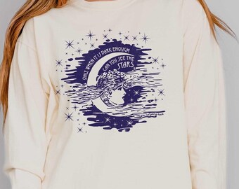 Post Election Subtle Feminism Tee Comfort Colors Only When It is Dark Enough Can You See the Stars 2024 Kamala Harris Democrat Feminist Gift