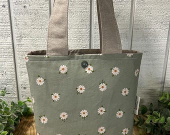 Sage Daisy Mini Tote, Shoulder Bag