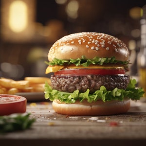 hamburger Gourmet burger Traditional burger Burgers with cheese and barbecue Burgers made of vegetables