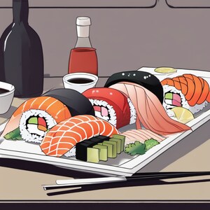 Japanese sushi, Sushi rolls , Nigiri sushi, Sashimi, Maki rolls, Sushi combo, Vegan sushi, Gluten-free sushi, Sushi platter,Sushi bar image 4