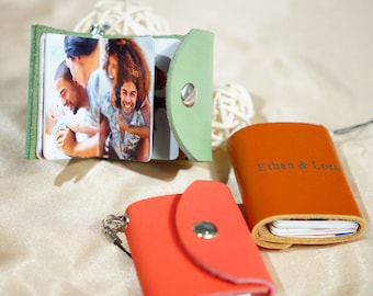 Personalized  Mini Photo Album Keychain, Gift for Him, Handmade Gift, Birthday Gift, Mother Day Gift, Picture Album Keyring, Photo Keepsake