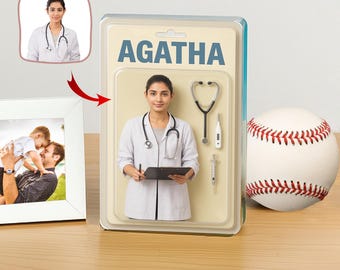 Bloque acrílico personalizado de doctor, regalo con foto personalizada