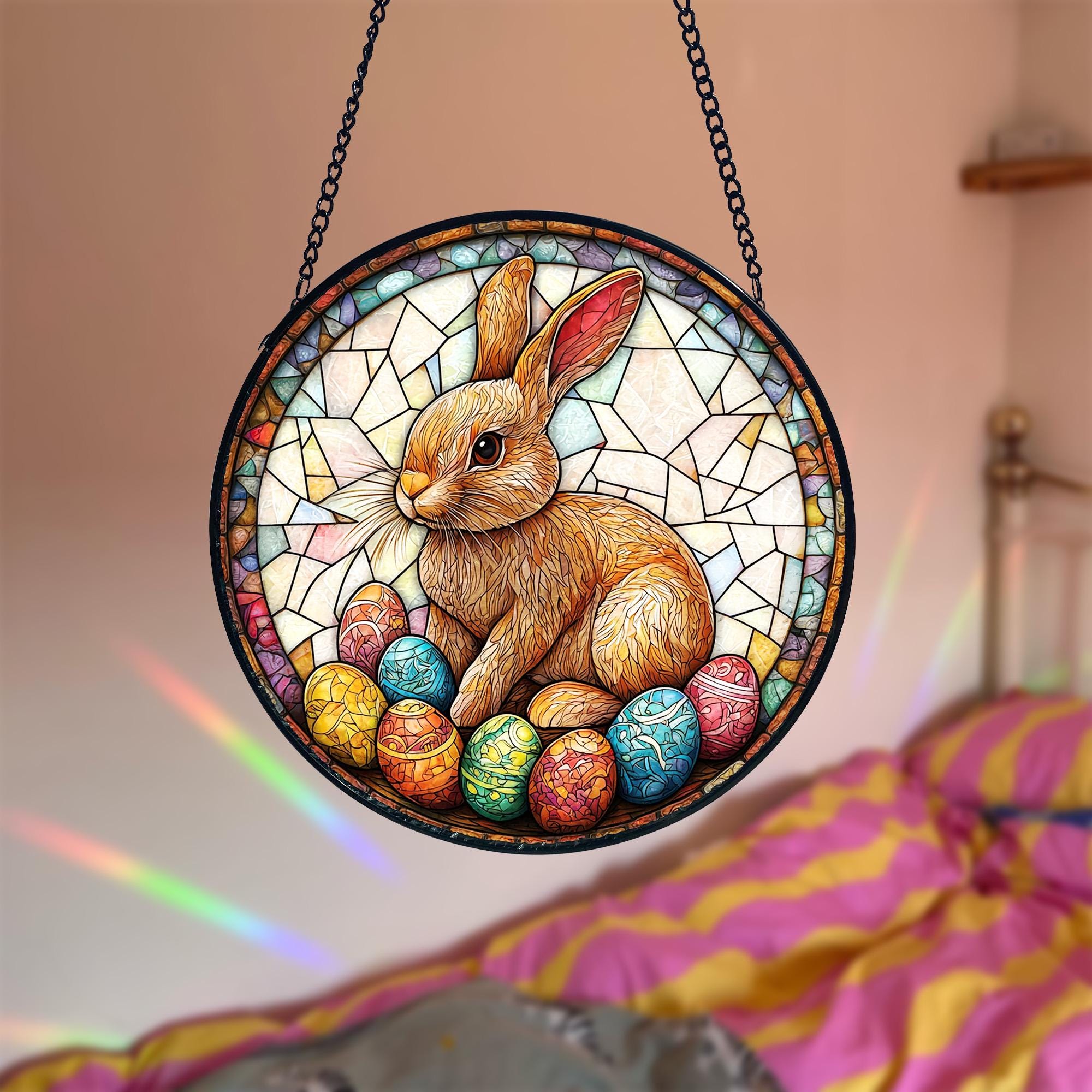 Acchiappasole in vetro colorato con uccelli, decorazione da parete per finestre, regalo per nonna, donna, ragazza, casa, arredamento per la casa, regalo per la festa della mamma - Italia