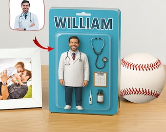 Figura de Doctor con Foto Personalizada: Regalo en Bloque Acrílico Personalizado