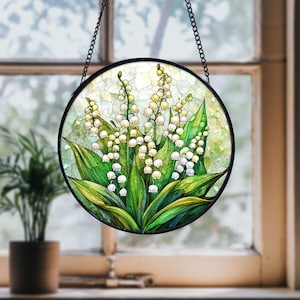 Stained Glass Lily Of The Valley 3d Decor Floral Suncatcher – Style Of Glass - View #11