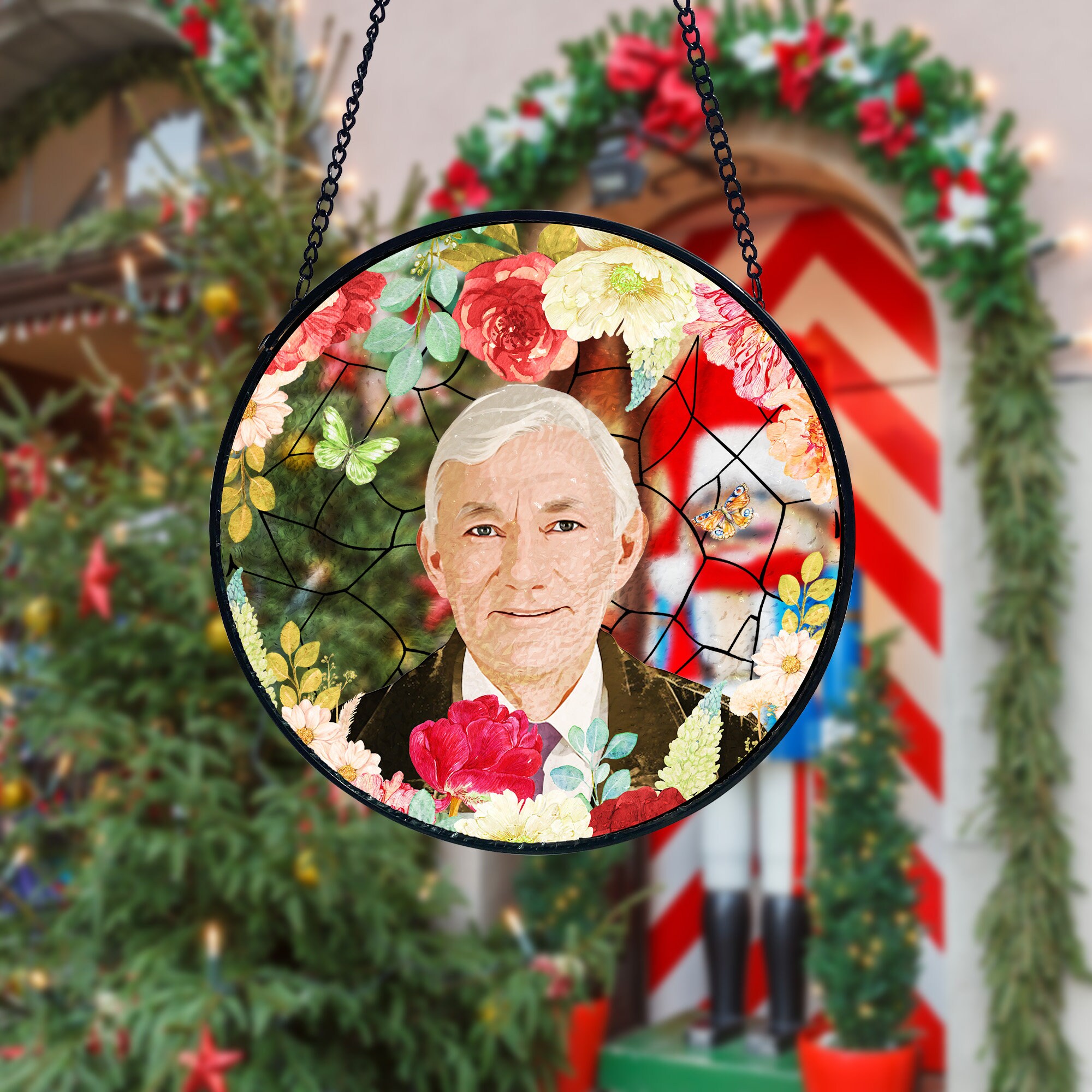 Personalized Stained Glass Window Hanging Suncatcher Memorial Gifts For Loss Of Mom Dad