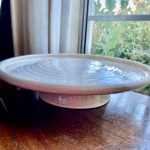 Handmade Glazed Pottery Cake Stand